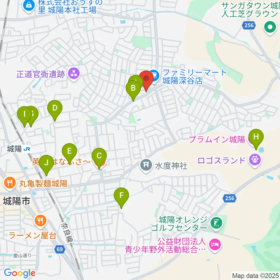 スタジオスキップ周辺のファミレス・ファーストフード一覧地図
