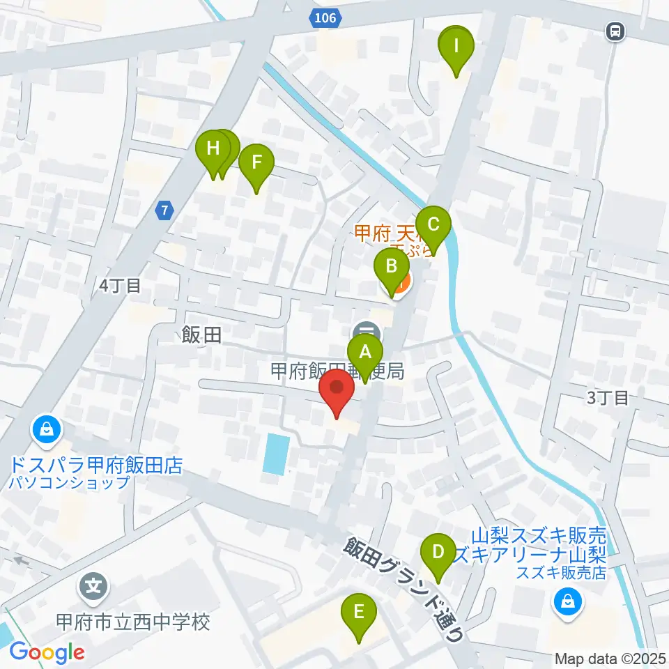 ぱる音楽教室周辺のファミレス・ファーストフード一覧地図