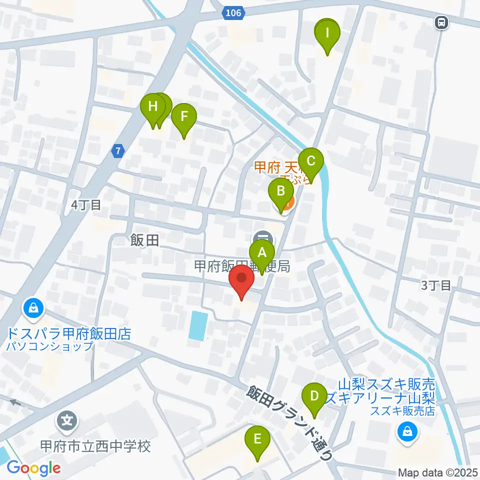ぱる音楽教室周辺のファミレス・ファーストフード一覧地図