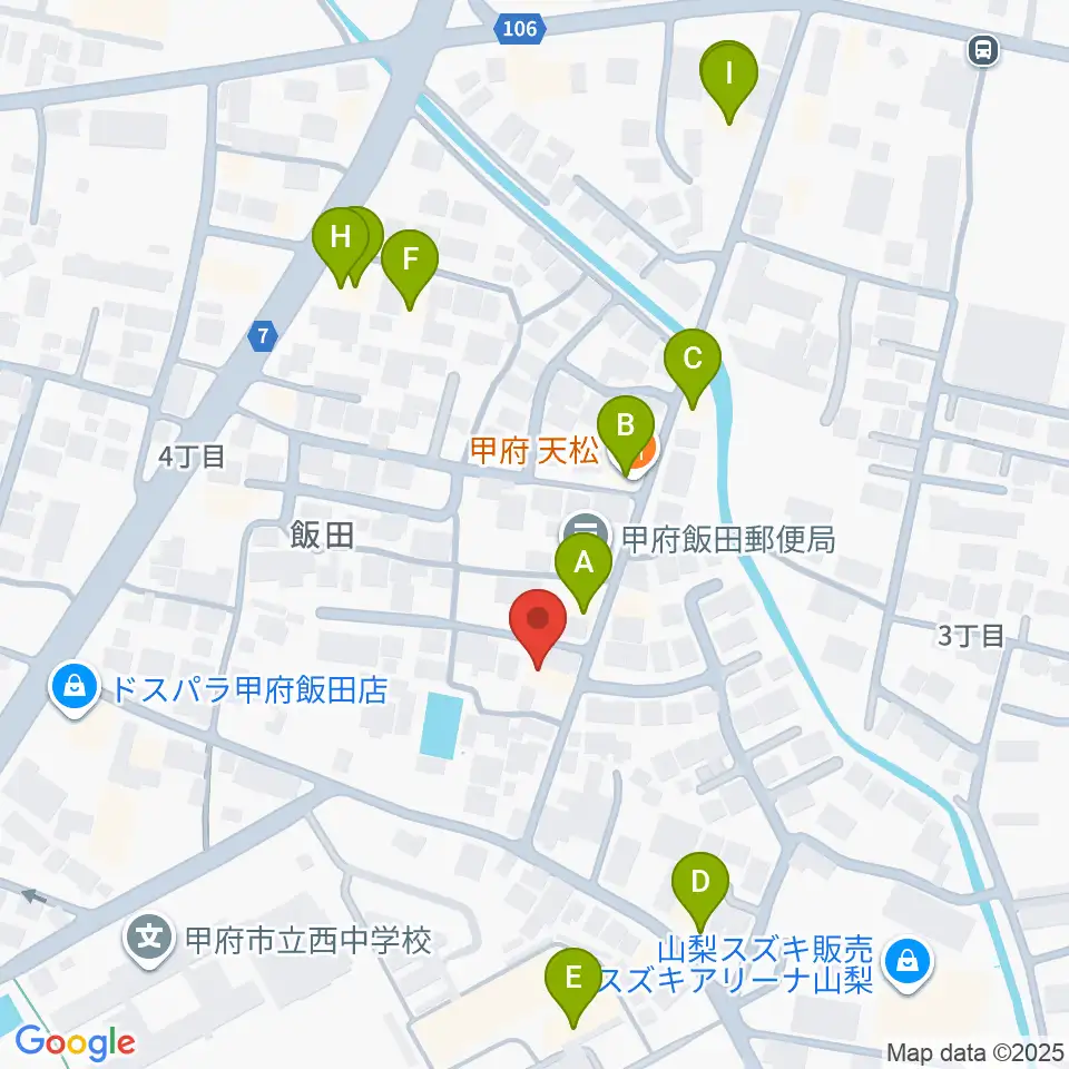 ぱる音楽教室周辺のファミレス・ファーストフード一覧地図