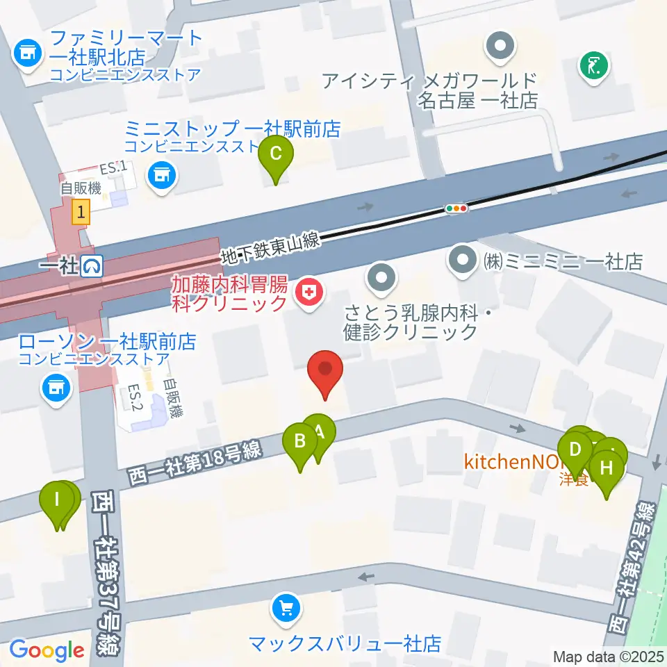 マミ・アートミュージック周辺のファミレス・ファーストフード一覧地図