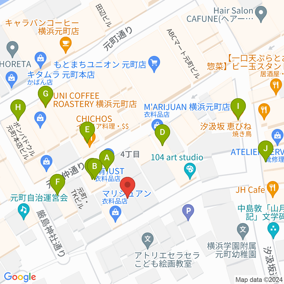 Sanae Fun Music周辺のファミレス・ファーストフード一覧地図