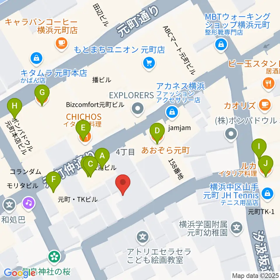 Sanae Fun Music周辺のファミレス・ファーストフード一覧地図