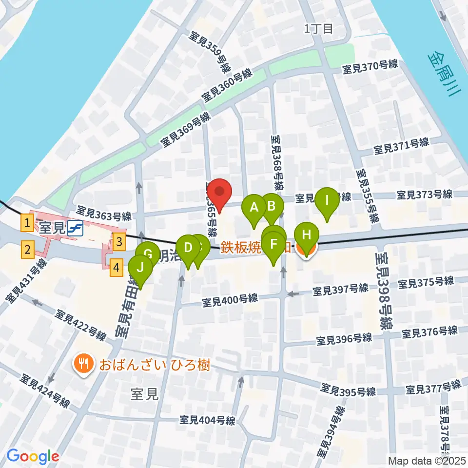 和光音楽アカデミー周辺のファミレス・ファーストフード一覧地図