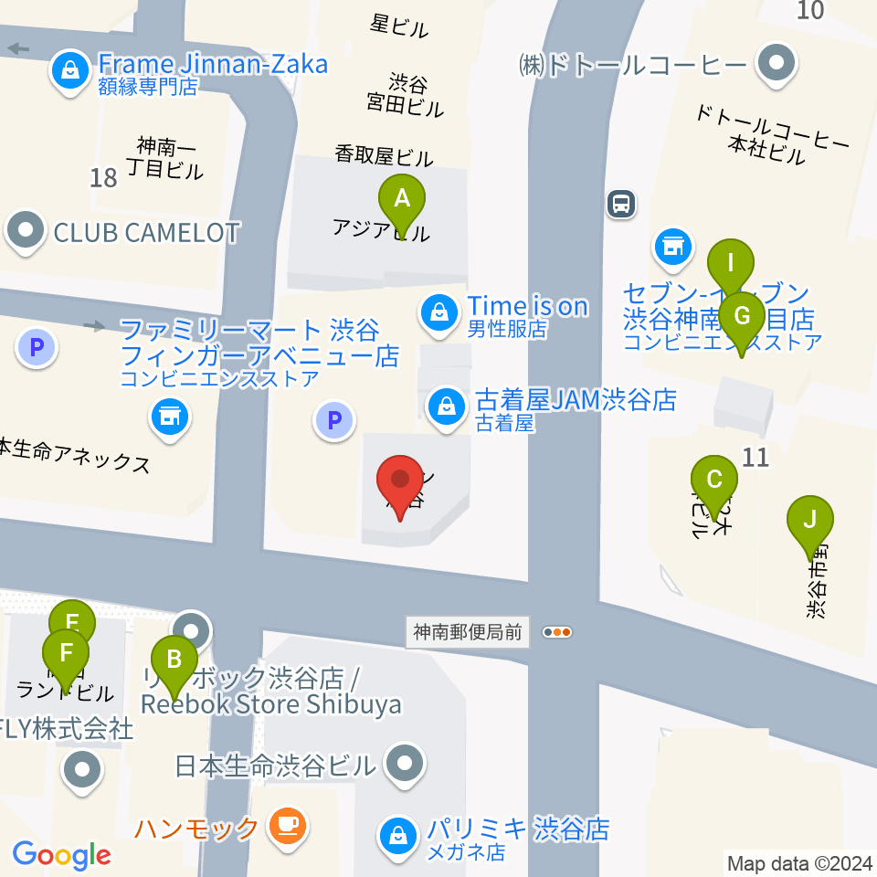 えちごやミュージック周辺のファミレス・ファーストフード一覧地図