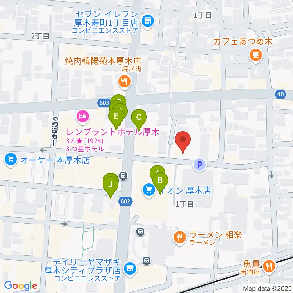 スタジオシール周辺のファミレス・ファーストフード一覧地図