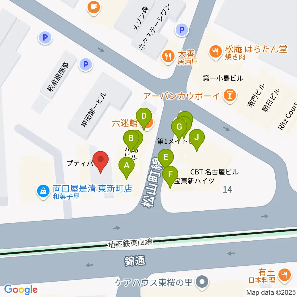 Nancy 名古屋周辺のファミレス・ファーストフード一覧地図
