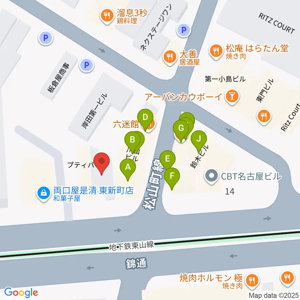 Nancy 名古屋周辺のファミレス・ファーストフード一覧地図