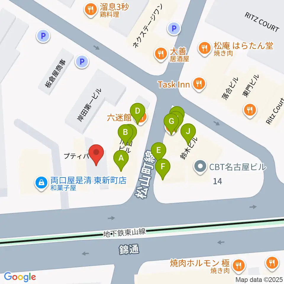 Nancy 名古屋周辺のファミレス・ファーストフード一覧地図