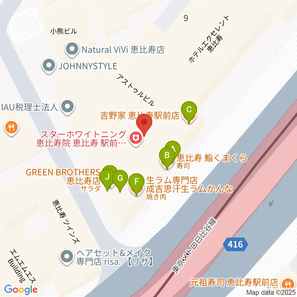 サイケデリズム周辺のファミレス・ファーストフード一覧地図