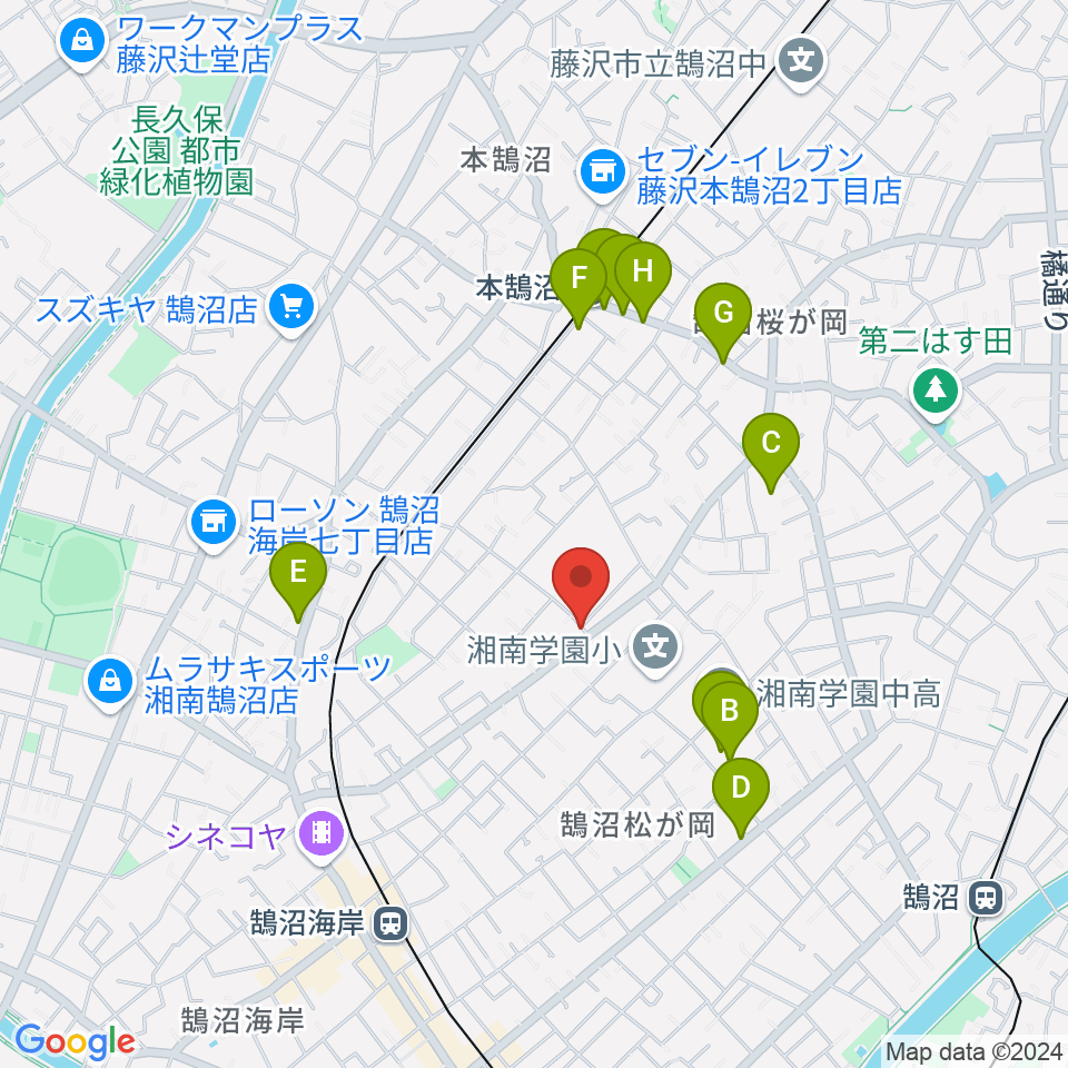 TOTOKI音楽教室周辺のファミレス・ファーストフード一覧地図