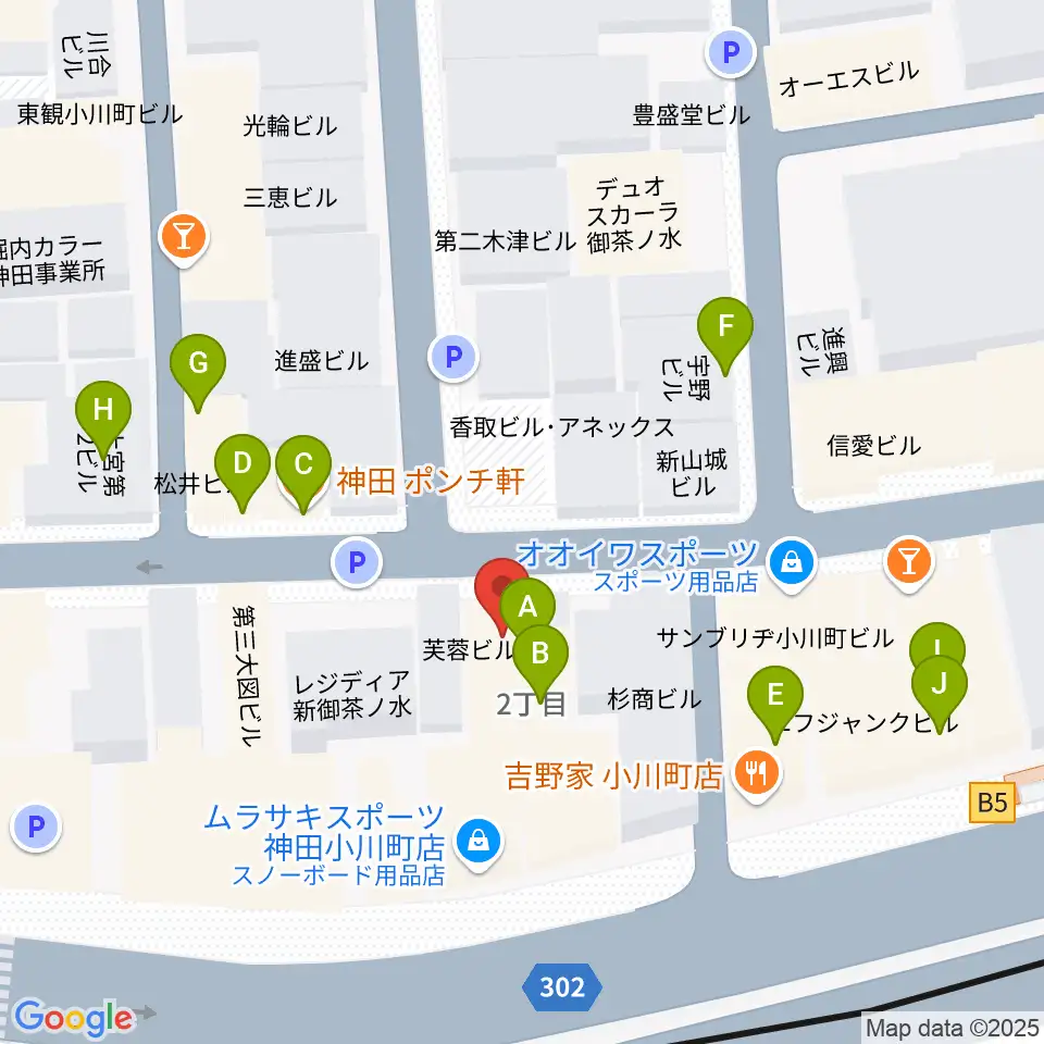 アキオ楽器周辺のファミレス・ファーストフード一覧地図