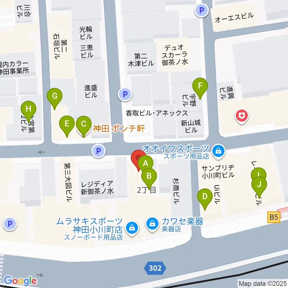 アキオ楽器周辺のファミレス・ファーストフード一覧地図