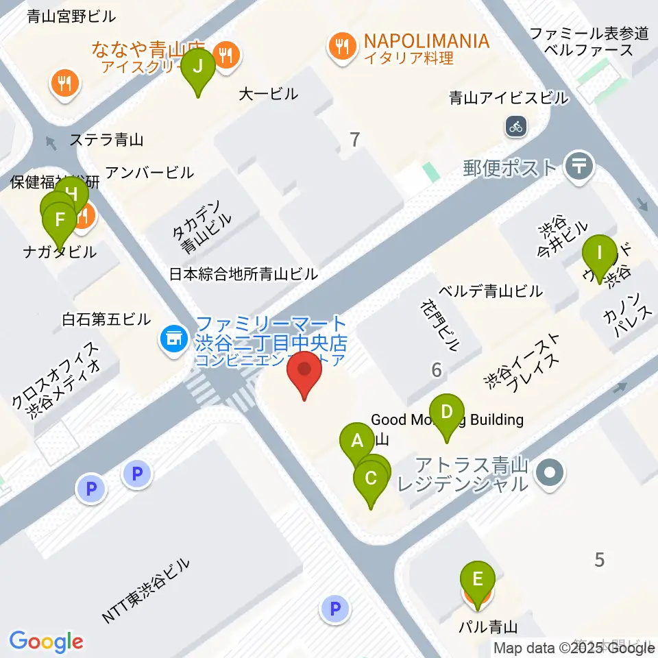 Blue-G周辺のファミレス・ファーストフード一覧地図