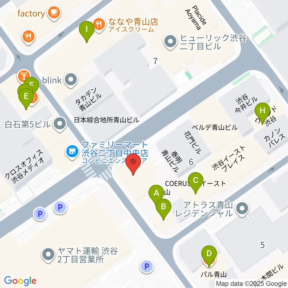 Blue-G周辺のファミレス・ファーストフード一覧地図