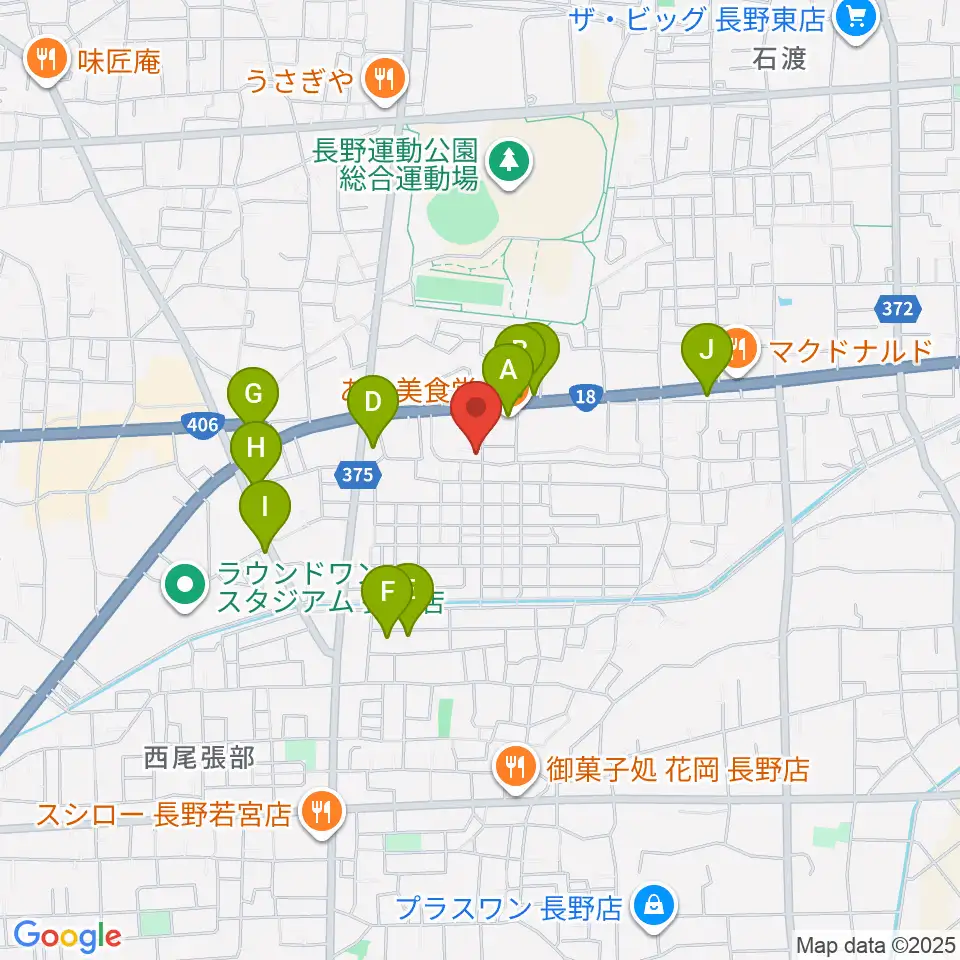 TAKE ONE周辺のファミレス・ファーストフード一覧地図