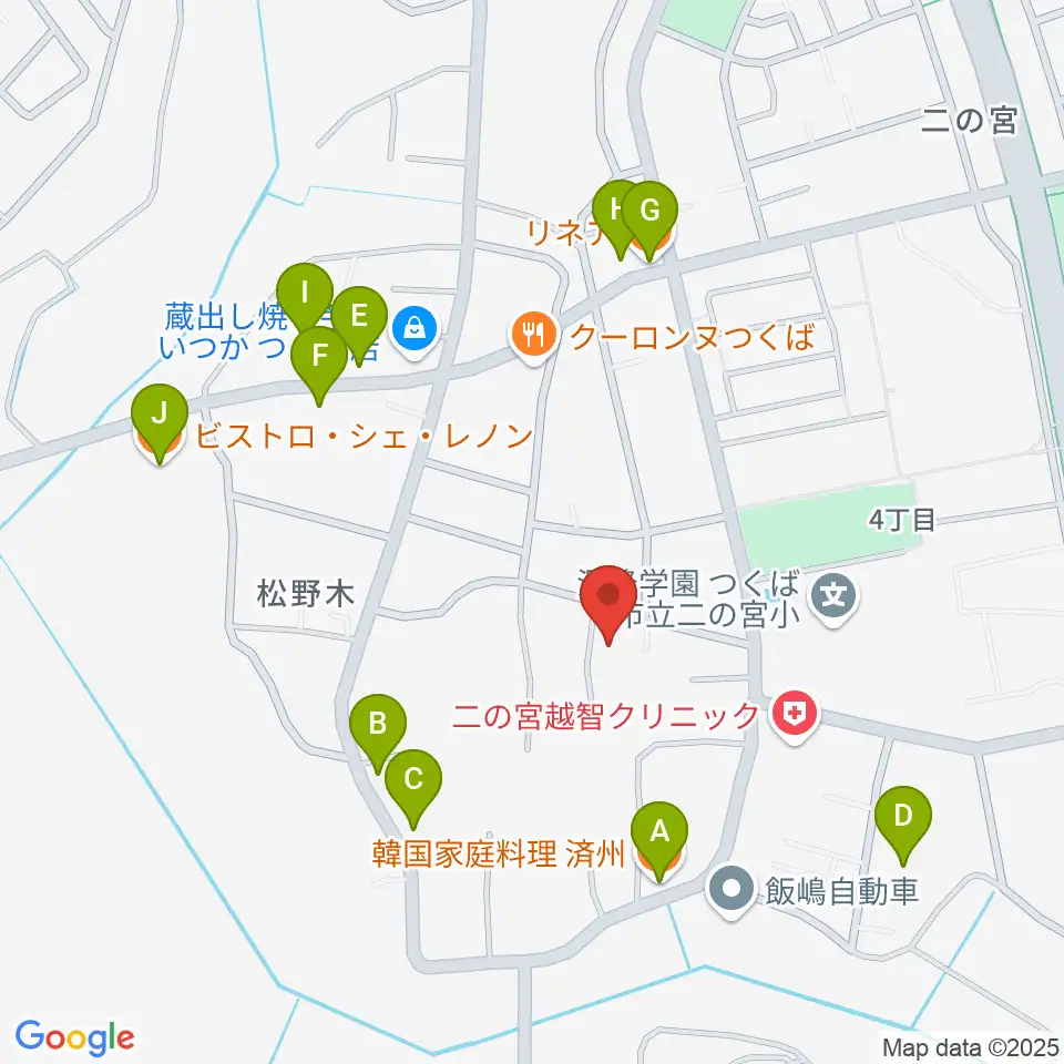 しょうじ音楽教室周辺のファミレス・ファーストフード一覧地図