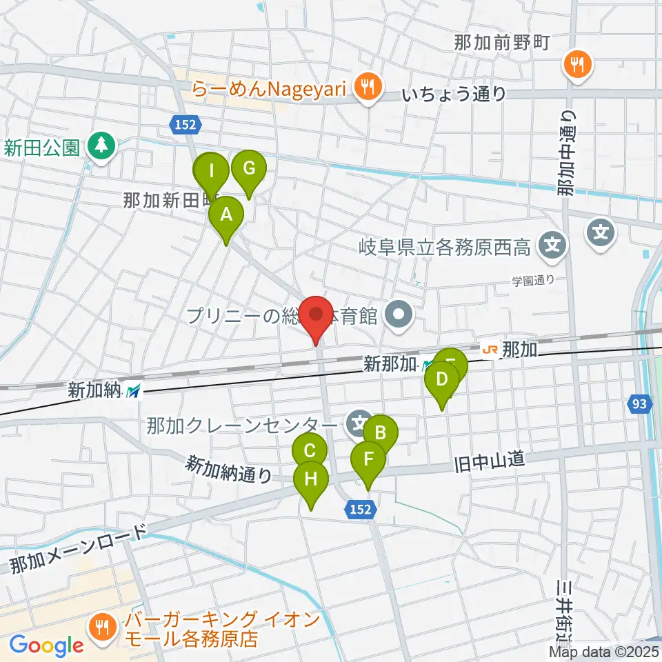 シャルテ音楽教室周辺のファミレス・ファーストフード一覧地図