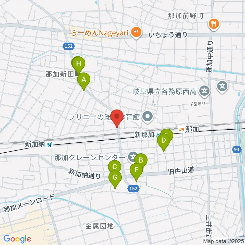 シャルテ音楽教室周辺のファミレス・ファーストフード一覧地図