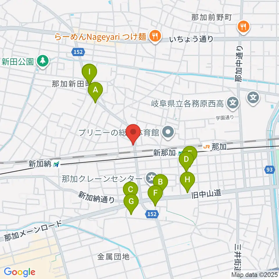 シャルテ音楽教室周辺のファミレス・ファーストフード一覧地図