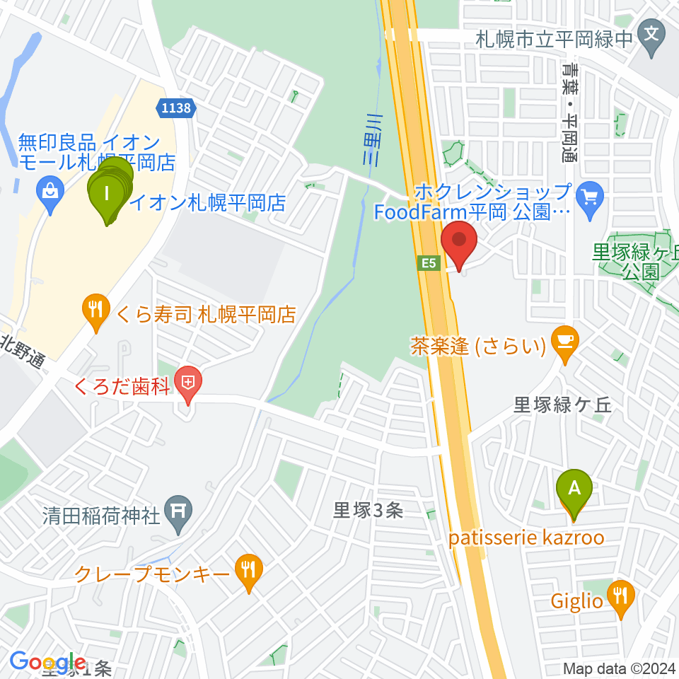 札幌ステュームスタジオ周辺のファミレス・ファーストフード一覧地図