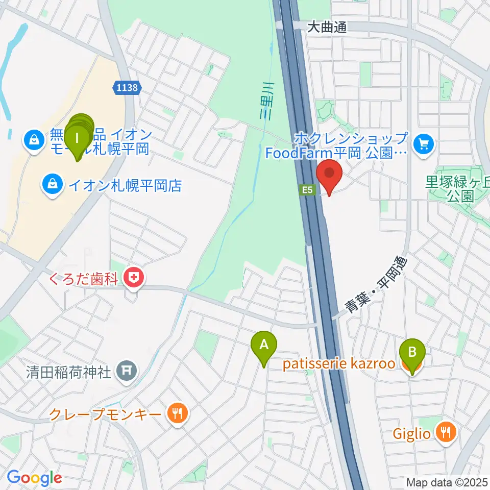 札幌ステュームスタジオ周辺のファミレス・ファーストフード一覧地図