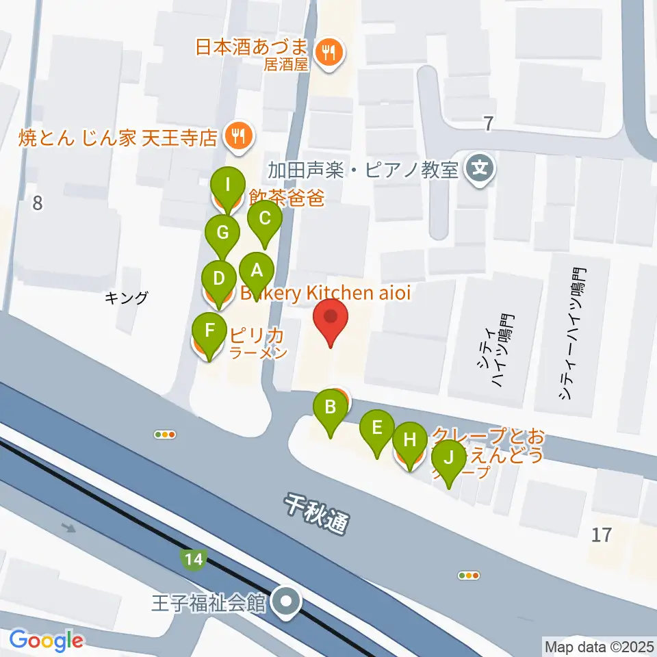 阿倍野ドレミ音楽教室周辺のファミレス・ファーストフード一覧地図