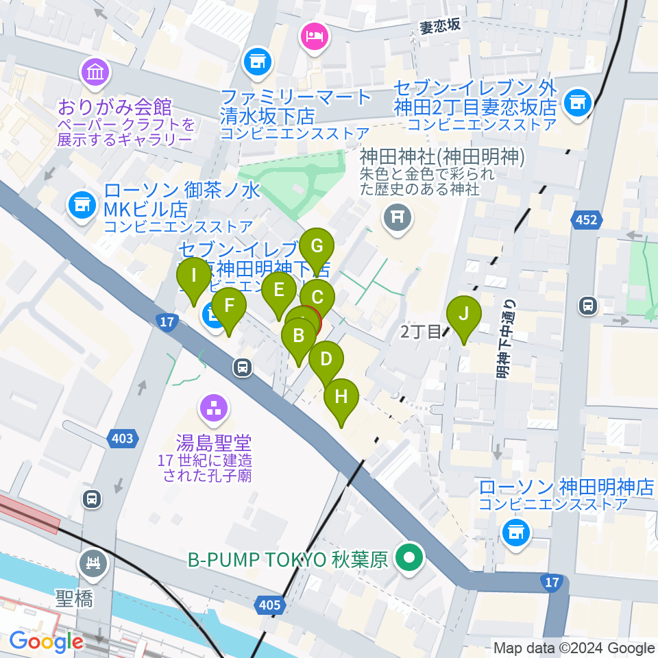 メディア・カーム周辺のファミレス・ファーストフード一覧地図