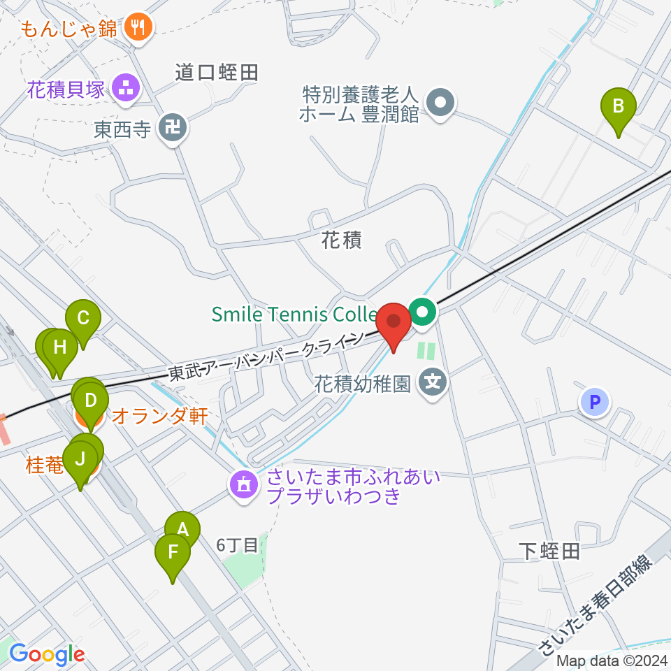 スタジオコーリング周辺のファミレス・ファーストフード一覧地図