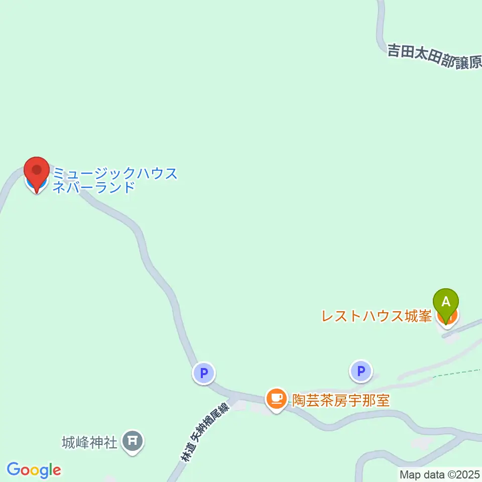 バンド合宿スタジオネバーランド周辺のファミレス・ファーストフード一覧地図