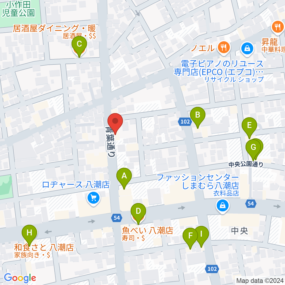 サウンドスタジオイフ周辺のファミレス・ファーストフード一覧地図