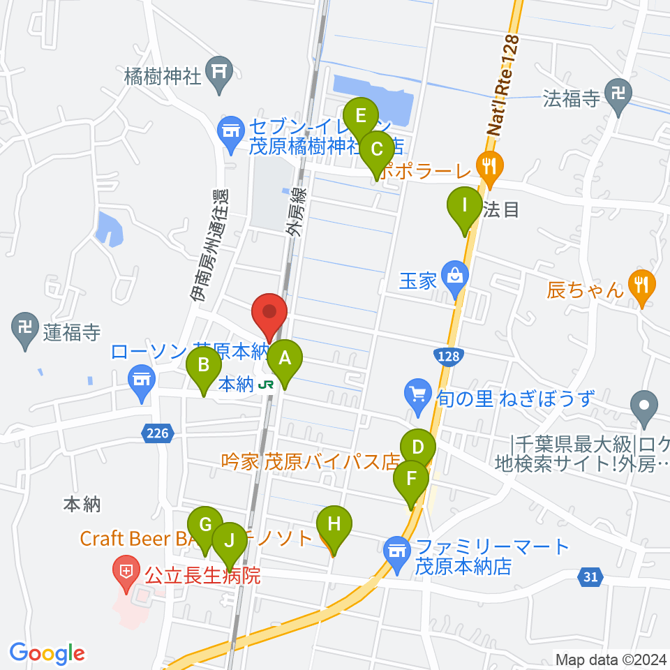 Studio Clove周辺のファミレス・ファーストフード一覧地図