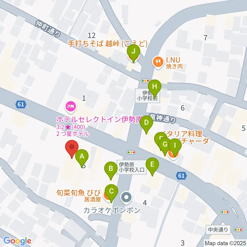 Box Plus周辺のファミレス・ファーストフード一覧地図