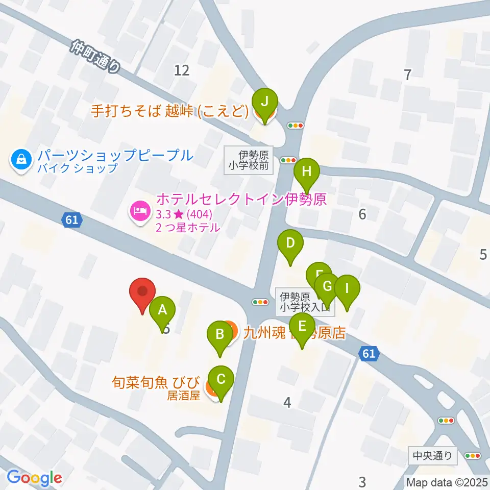 Box Plus周辺のファミレス・ファーストフード一覧地図