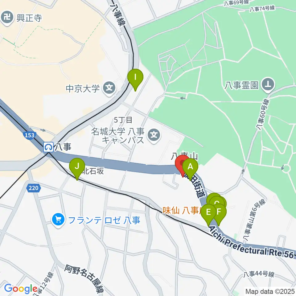 R'STUDIO YAGOTO周辺のファミレス・ファーストフード一覧地図