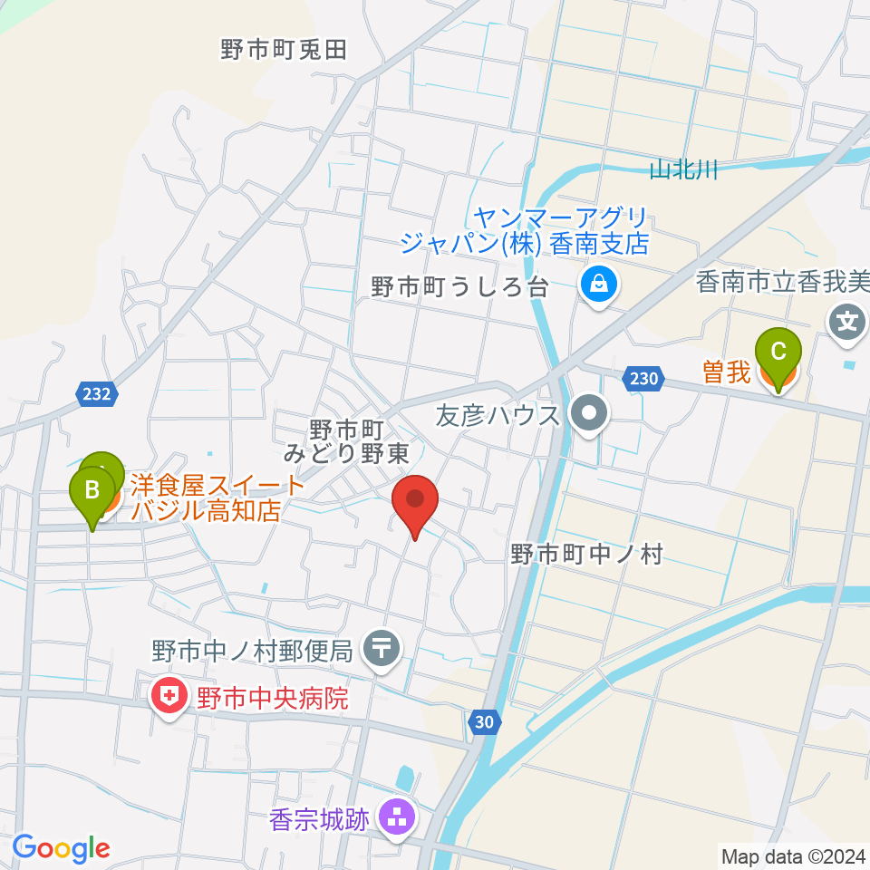 有限会社ネス（NESS）スタジオ周辺のファミレス・ファーストフード一覧地図