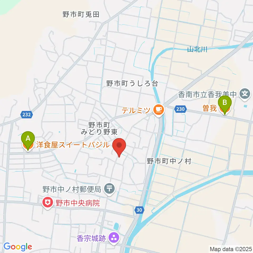有限会社ネス・スタジオ周辺のファミレス・ファーストフード一覧地図