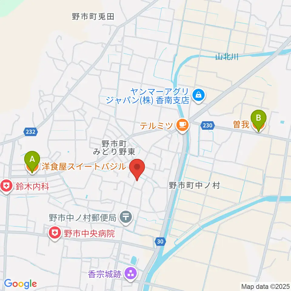 有限会社ネス・スタジオ周辺のファミレス・ファーストフード一覧地図