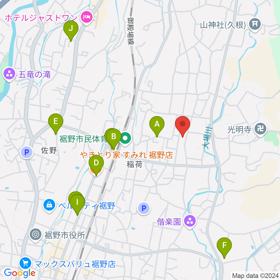 STUDIO O&K 裾野店周辺のファミレス・ファーストフード一覧地図