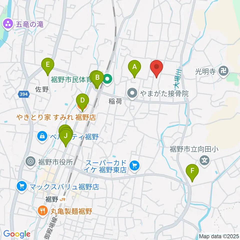 STUDIO O&K 裾野店周辺のファミレス・ファーストフード一覧地図