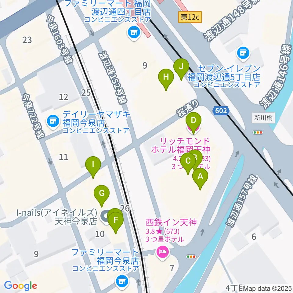 スカラエスパシオ周辺のファミレス・ファーストフード一覧地図