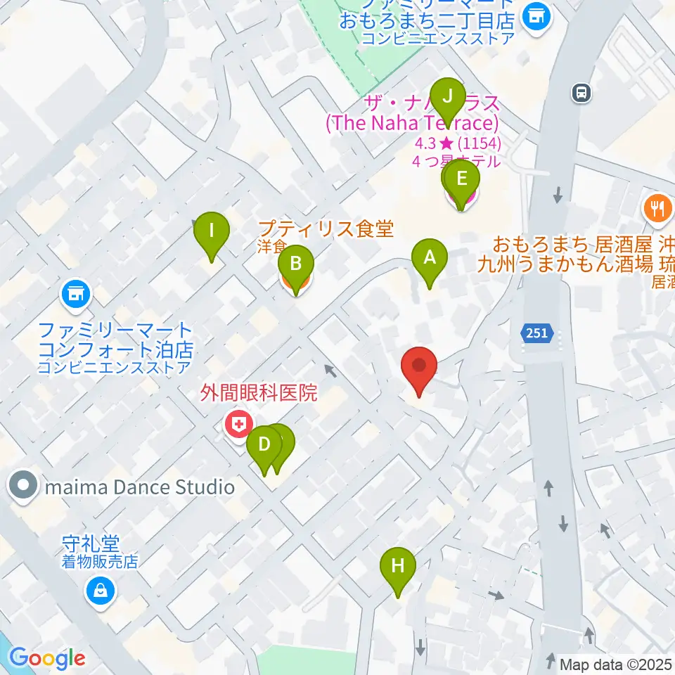ヒーホースタジオ周辺のファミレス・ファーストフード一覧地図