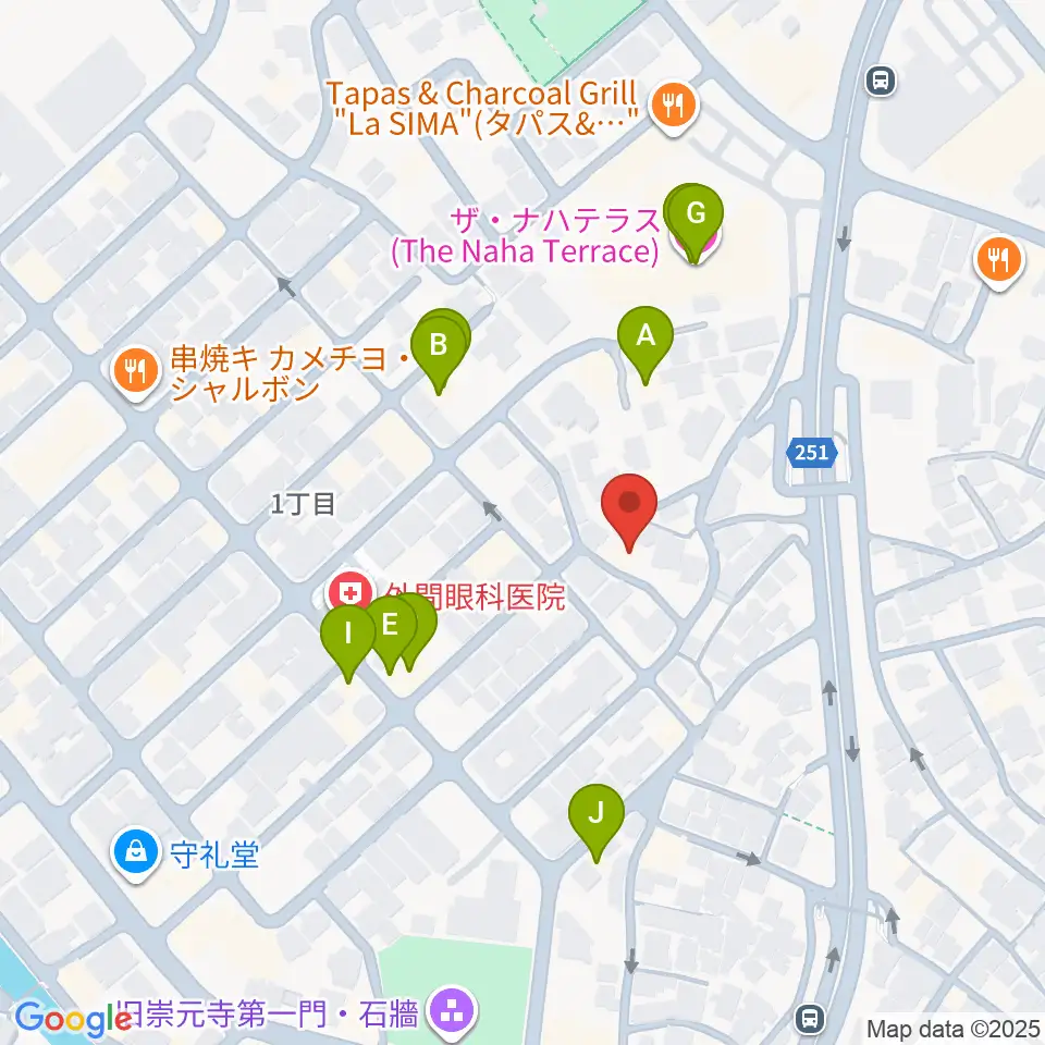 ヒーホースタジオ周辺のファミレス・ファーストフード一覧地図