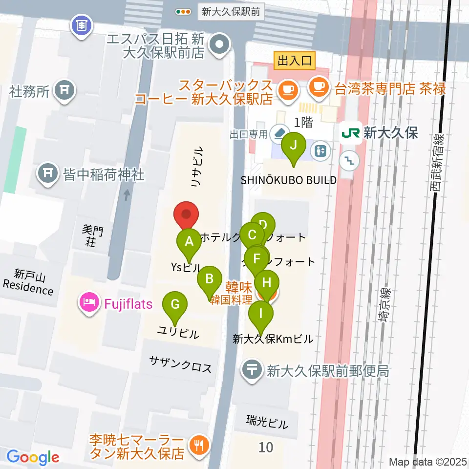 TC楽器周辺のファミレス・ファーストフード一覧地図
