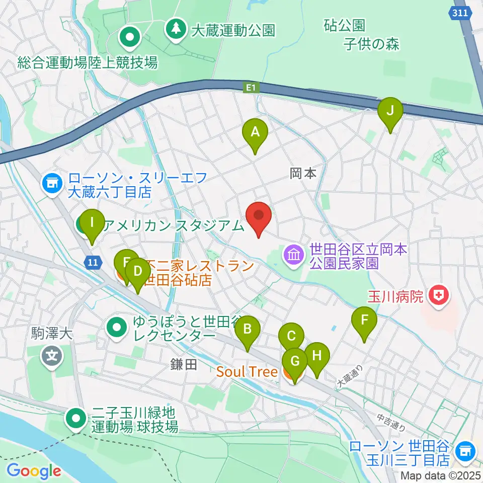 松本記念音楽迎賓館周辺のファミレス・ファーストフード一覧地図