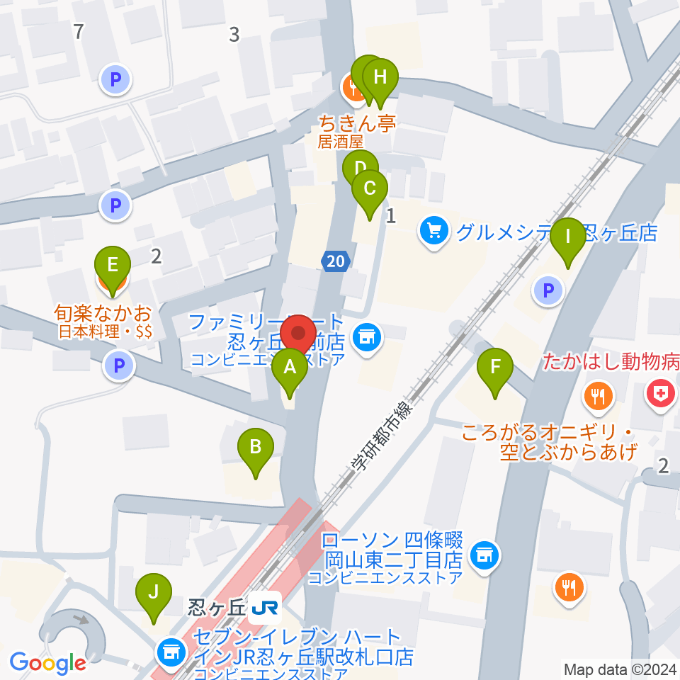 スタジオ・ペグ周辺のファミレス・ファーストフード一覧地図