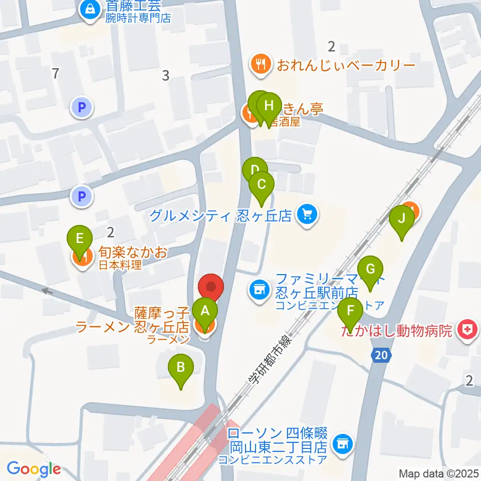 スタジオ・ペグ周辺のファミレス・ファーストフード一覧地図