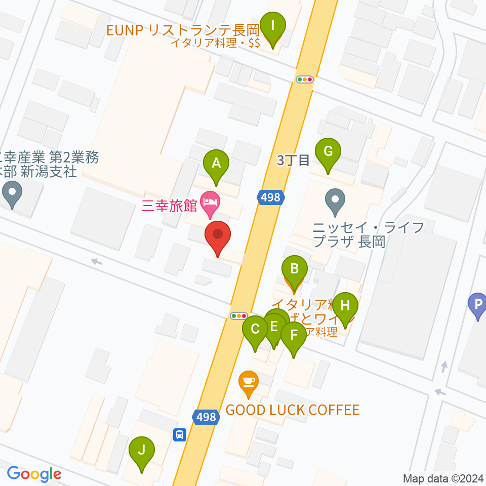 スタジオ・チャオ周辺のファミレス・ファーストフード一覧地図