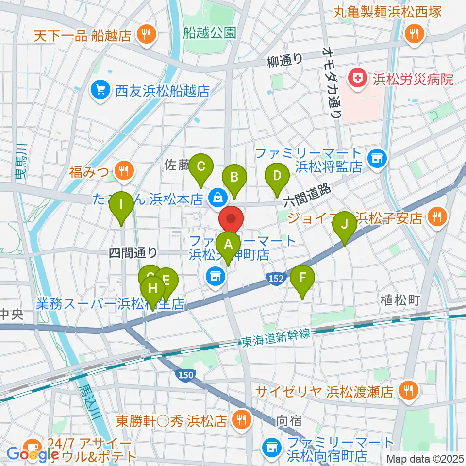 DT-RECORDING STUDIO周辺のファミレス・ファーストフード一覧地図