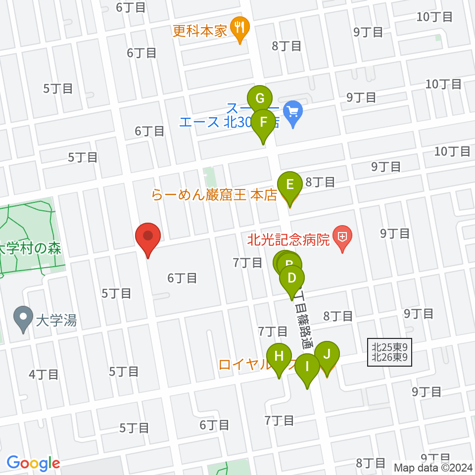 HIT STUDIO周辺のファミレス・ファーストフード一覧地図